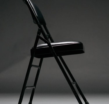 A single black chair